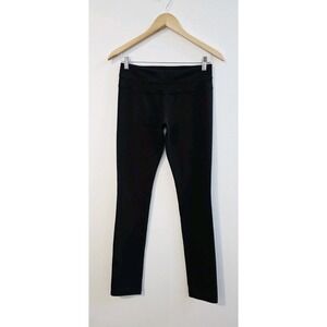 Lululemon Skinny Groove Pants Women's Size 6 Solid Black  32" Inseam Luon